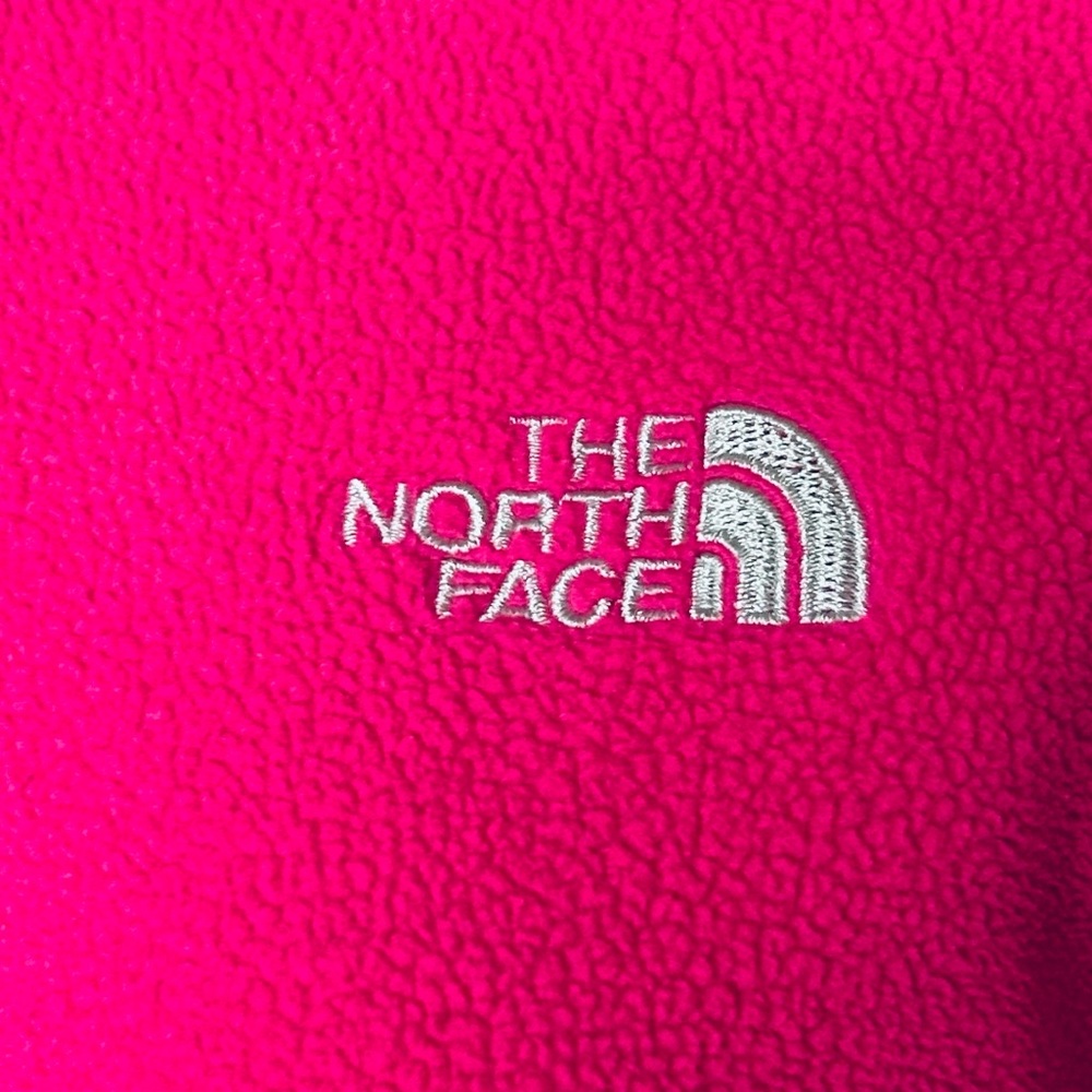 🏔️The North Face Fuchsia and Gray Fleece Jacket Medium GUC - Picture 4 of 10